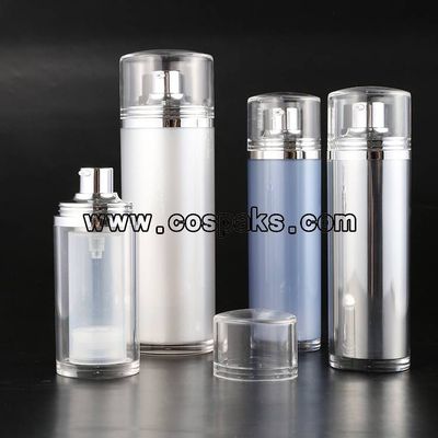30ml 50ml 100ml cosmetic oval acrylic airless pump bottle