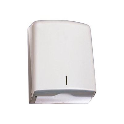 Bathroom White Folded Tissue Paper Towel Dispenser with Lock for Hand Wiping