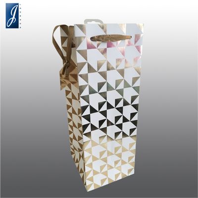 Customized wine promotional paper bag hotfoiled