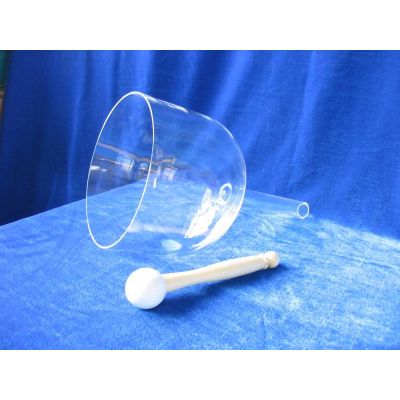 Good quality clear crystal singing bowl with bag