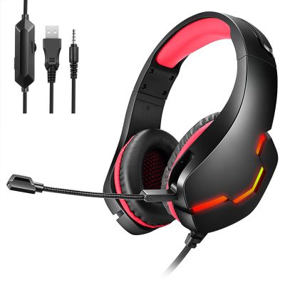 J10 LED Wired Game headset Over-ear Gaming Headphones Stereo Headset With Microphone
