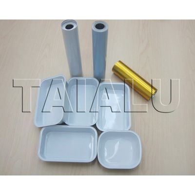 8011/ 3003 airline tray lacquered aluminum container foil food with ISO9001 SGS FDA