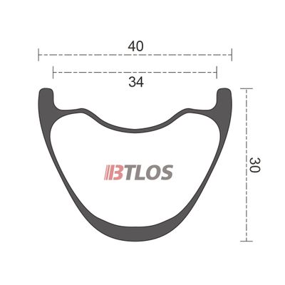 BTLOS M-i34 34mm internal downhill carbon rims