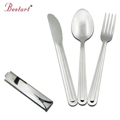 Mirror polish stainless steel travel cutlery set