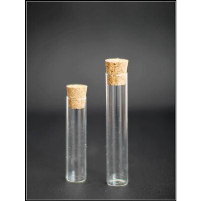 glass tube with cork for tablet