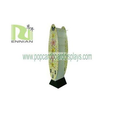 Bags display stand with hooks corrugated point of purchase display
