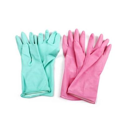 Dip Flock Yellow kitchen household rubber gloves,Latex Housheold Gloves
