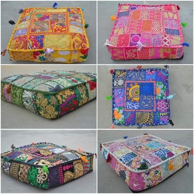Patchwork Floor Cushion Pillow Cover /Pouf Cover