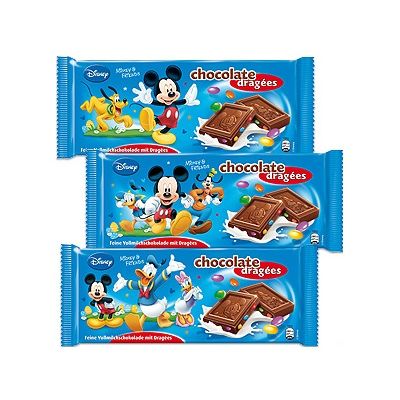 DISNEY Mickey Mouse Chocolate Dragees, 100g, DISNEY Minnie Mouse Dragees Chocolate, 100g, DISNEY Kin