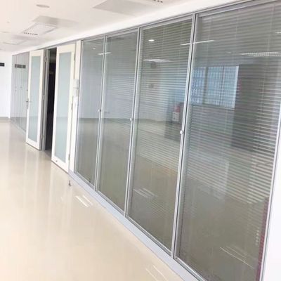 Double tempered glass partitions electric sheets office glass walls