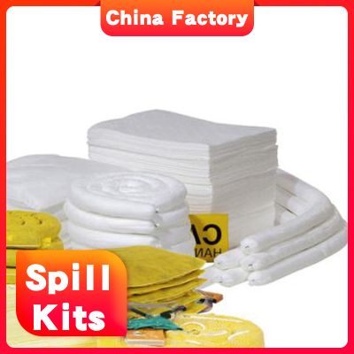 Spill kit for hydraulic oil
