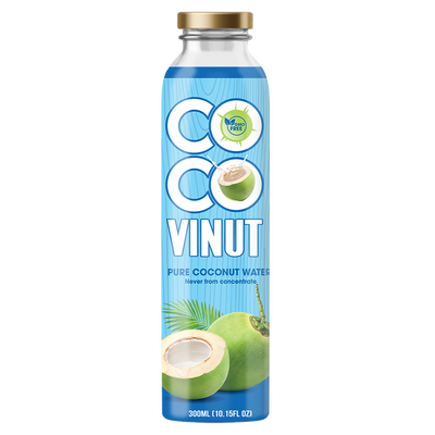 300ml VINUT Pure Coconut water Glass bottle Manufacturer Directory GMO Free