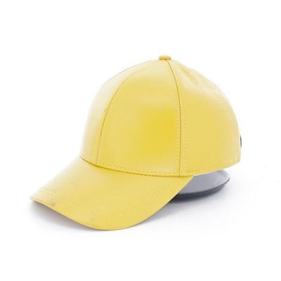 Wholesale Leather Baseball Caps Custom Yellow Blank Leather Baseball Hat