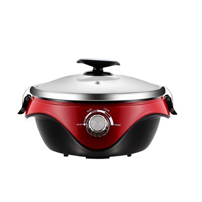New design Korean style electric multi functional fry pan hot pot cooker