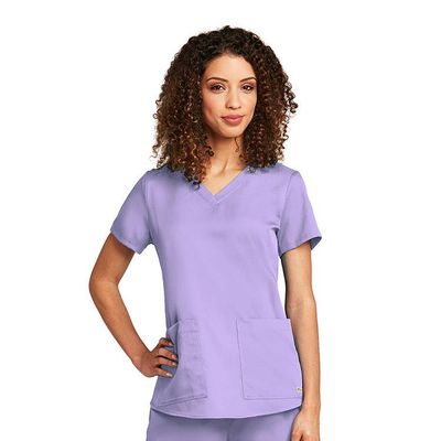 OEM Medical Scrub Comfortable Scrub womens scrubs V-neck Scrubs Nursing Scrub Tops Chest Pocket with