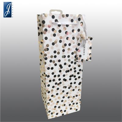 Customized wine promotional paper bag for DOT