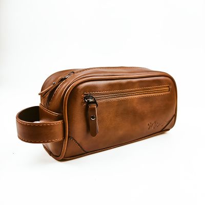 Custom Corporate Unisex Pu Leather Travel and Toiletry Bag