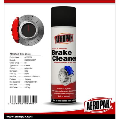 AEROPAK High Efficiency Aerosol Brake Cleaner for Car Cleaning & Washing