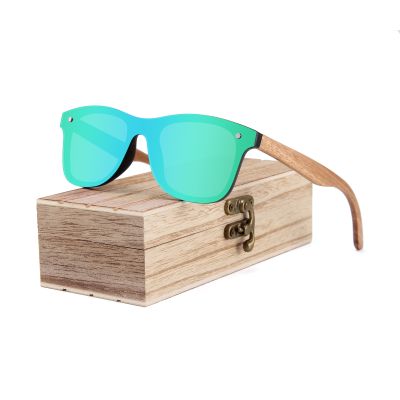 wooden sunglasses with polarized lens