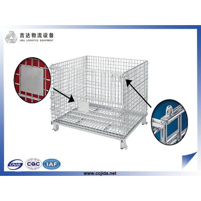 collapsible steel storage cage container