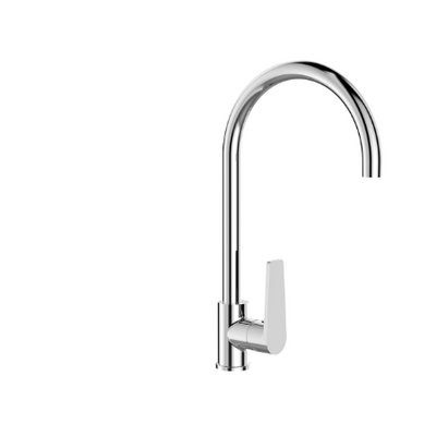 high quality single handle deck mounted chromed cheap solid brass kitchen sink faucet mixer tap