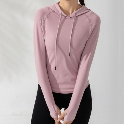 Women's sports hoodie slim tight elastic breathable yoga clothes