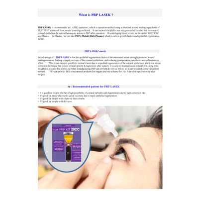 Ophthalmic ( LASEK PRP Kit )