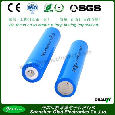 18650 1500mAh 3.6v lithium rechargeable battery for flashlight