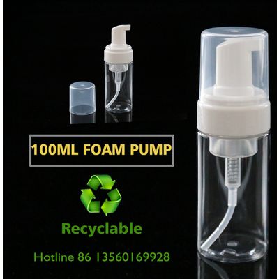 Round clear Foam Pump bottle, foam mousse pump bottle, foam soap bottle, hand sanitizer bottle