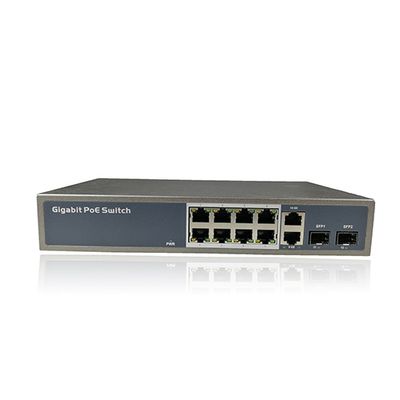 GPSE1082S 12 port Gigabit 8-port Poe switch standard ieee802.3at/af 150wdc
