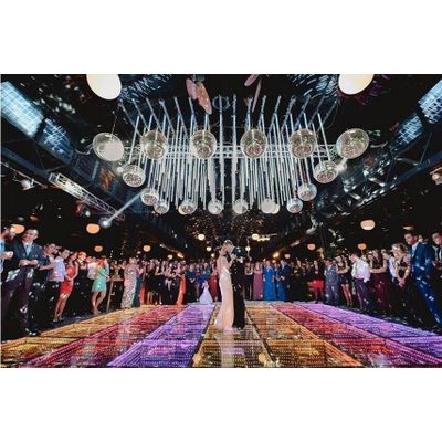 LED 3D mirror Dance Floor use for wedding event