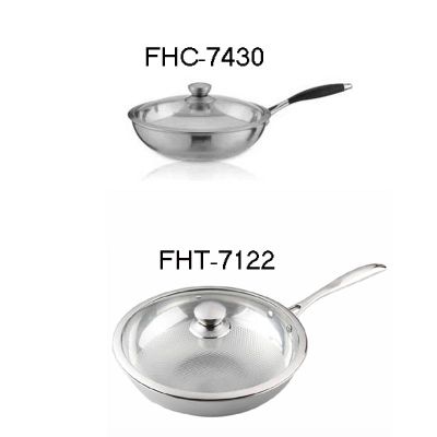 304Stainless steel pot-embossing wok