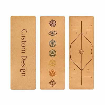 Customied natural cork rubber yoga mat