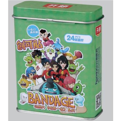 Cartoon PE bandage in tin box