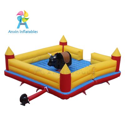 Inflatable bull riding machine, outdoor Redeo bull game for adult, amusement for bullfight