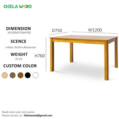 Modern Dining Table Room Square Veneer Table Top Wood Dinning Table good price at Vietnam