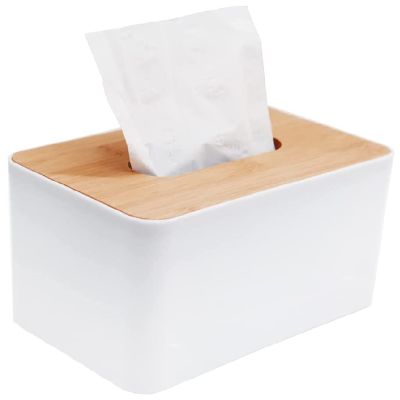 Tissue Box Holder Cover,Rectangular Paper Holder Boxes,Removable Facial Tissue Dispenser Holder