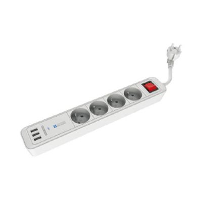 16A Current 4-Outlet Power Board W/USB
