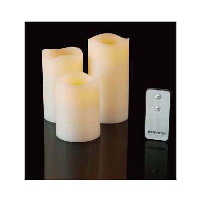 set of 3 remote control function led candle