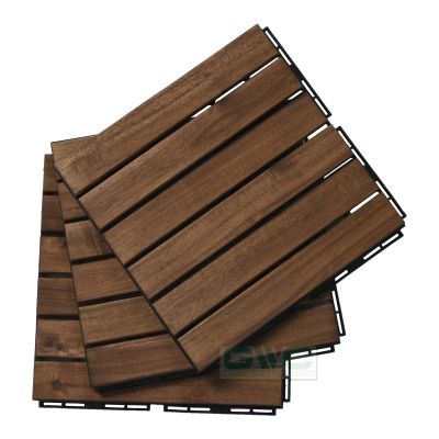 Vietnam Wood Interlocking Deck Tiles For Garden/Balcony