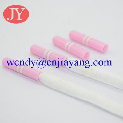 pink color plastic aglet shoelace string cord end tip