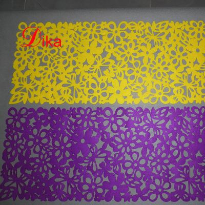 3mm Rectangle heat resistant Felt Table Runner dyed color high quality laser cutting Table Mats