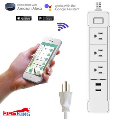 Firstsing Soundance Wifi Smart Socket Power Strip USB Charging Ports Countdown Timer via APP