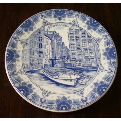 Blue Ceramic Decorative Plates,Ceramic Displaying Plates,Home Decoration,Table decoration plates