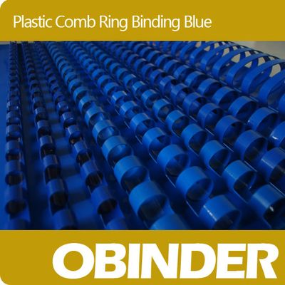 Obinder 21rings plastic comb ring binding blue color