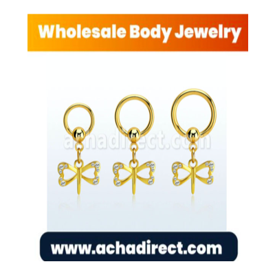 Wholesale Gold PVD plated 316L steel Closure Ring | Acha