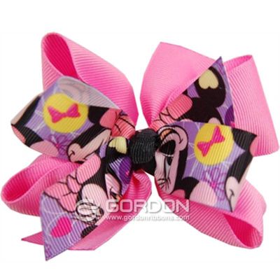 Minnie Mouse Hair Bow,Pink Grosgrain Hair Bow