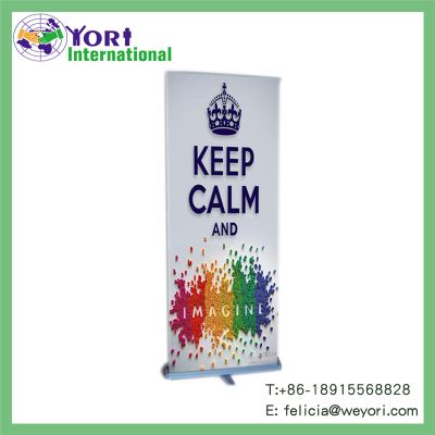 Yori advertising roll up rotating banner stand
