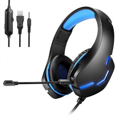 J10 Noise Cancelling wired game headset LED Light audifonos gamer gaming headphones with microphone