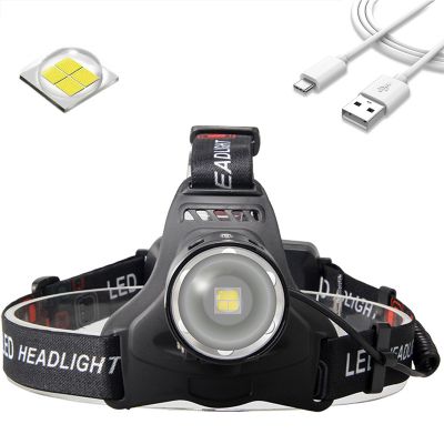 Ultra Bright Rechargeable LED Headlight for Outdoor working and riding Zoomable IPX45 head flash